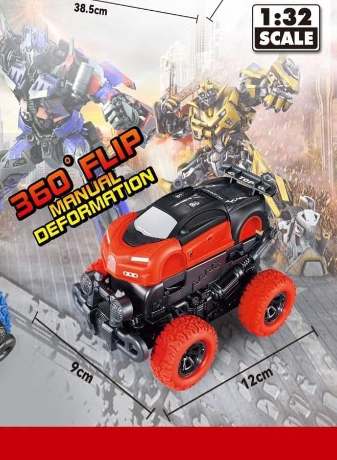 كريرين شاحنة KRIREEN Deformation Monster Catapult Warrior Inertial Truck Car Push and Go Toy Trucks Friction Powered Cars Truck 360 Degree Stant Gift Toys for Kids, Boys, Girls (Pack of 1) - Image 3